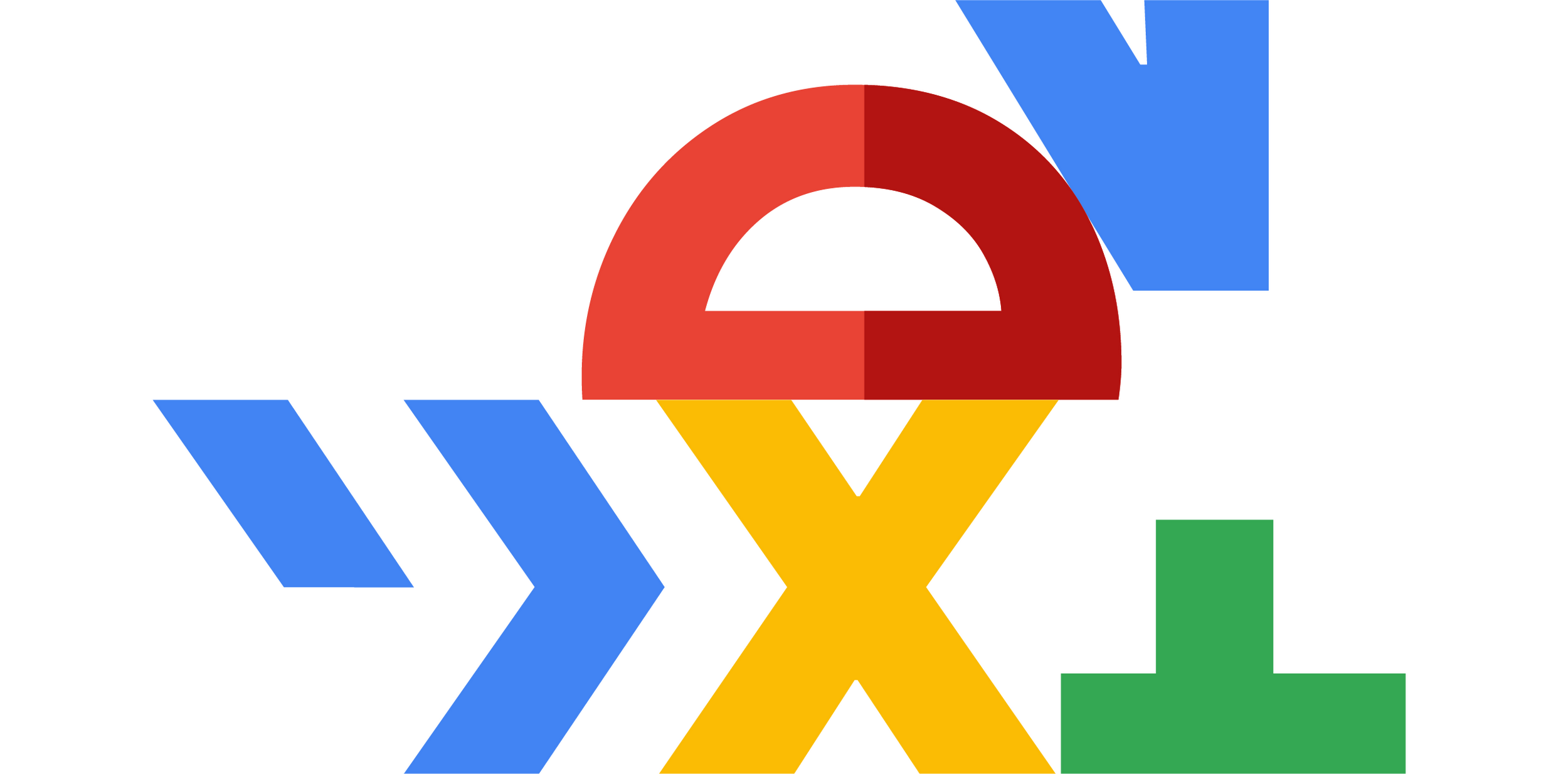 Logotipo colorido abstrato com formas geométricas.